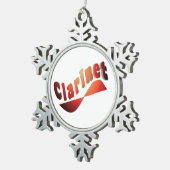 golvende klarinet tin sneeuwvlok ornament (Rechts)