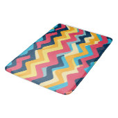 Golvende kleuren zigzag badmat (Gekanteld)