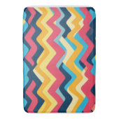 Golvende kleuren zigzag badmat (Voorkant Verticaal)