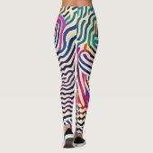 Golvende kleurlijnen leggings (Achterkant)