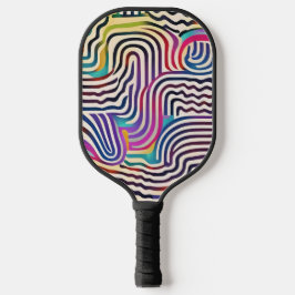 Golvende kleurlijnen pickleball paddle