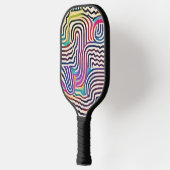 Golvende kleurlijnen pickleball paddle (Links)