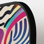 Golvende kleurlijnen pickleball paddle (Links Detail)