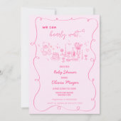 golvende krabbel hand getrokken barly wait Baby sh Kaart (Voorkant)