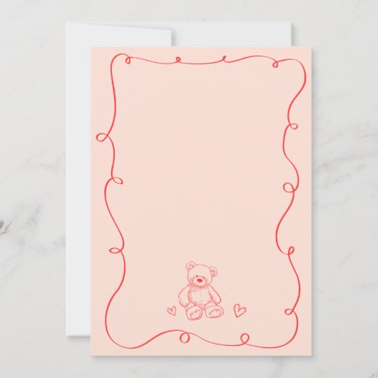 golvende krabbel hand getrokken barly wait Baby sh Kaart (Achterkant)