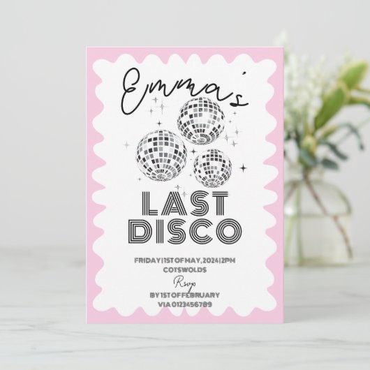 golvende laatste disco bachelorette party en route kaart (Staand voorkant)