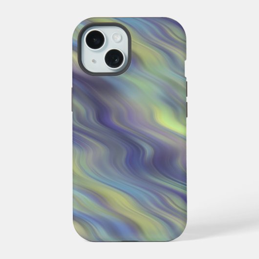Golvende lavendel textuur iPhone 15 case (Achterkant)