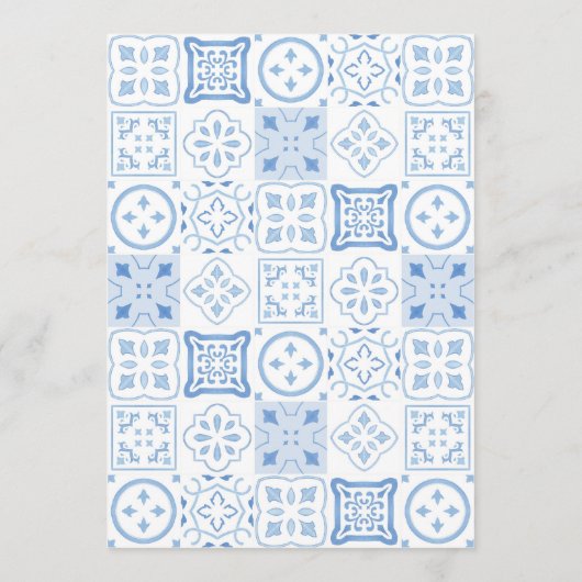 Golvende Lijn Grens Citroen Bruiloft Douche Plaats Menu (Achterkant)