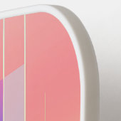 Golvende lijnen en vormen in pastels pickleball paddle (Links Detail)
