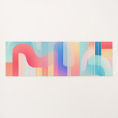 Golvende lijnen en vormen in pastels yogamat (Achterkant (horizontaal))