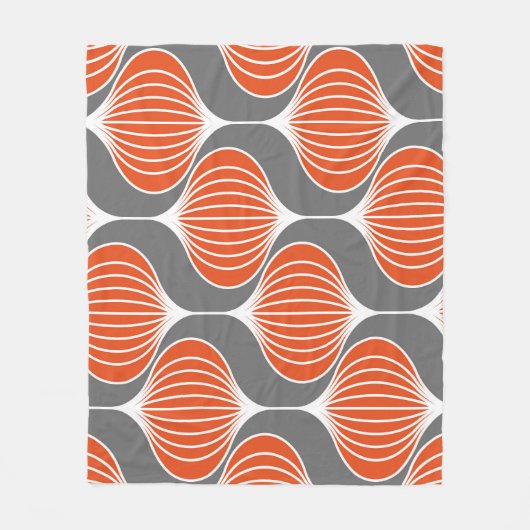 Golvende lijnen: geometrisch  patroon. fleece deken (Voorkant)