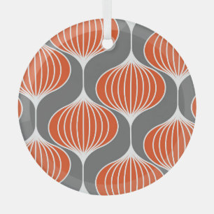 Golvende lijnen: geometrisch  patroon. glas ornament