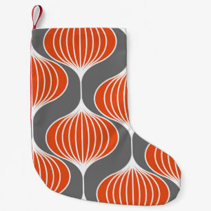 Golvende lijnen: geometrisch patroon. kleine kerstsok