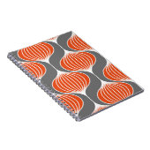 Golvende lijnen: geometrisch patroon. notitieboek (Rechterzijde)