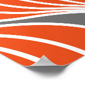 Golvende lijnen: geometrisch  patroon. poster (Hoek)