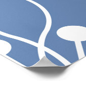 Golvende lijnen geometrisch  patroon poster (Hoek)