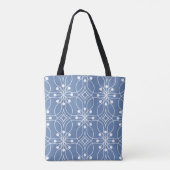 Golvende lijnen geometrisch patroon tote bag (Achterkant)