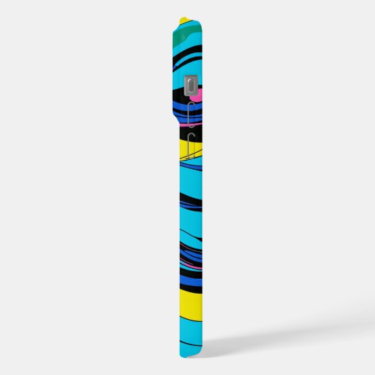 golvende lijnen iPhone hoesje (Linkerkant)