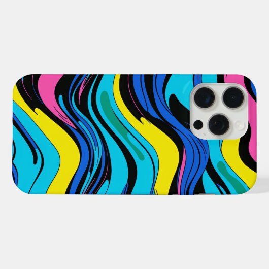 golvende lijnen iPhone hoesje (Achterkant horizontaal)