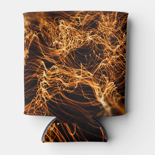 Golvende lijnen, ronde deeltjes, snaartheorie. blikjeskoeler (Voorkant)