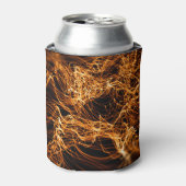 Golvende lijnen, ronde deeltjes, snaartheorie. blikjeskoeler (Blikje Voorkant)