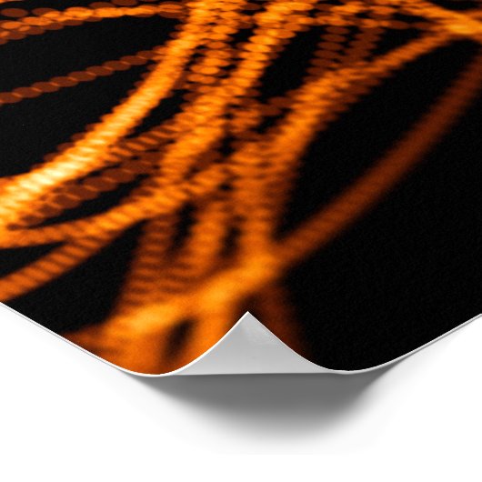 Golvende lijnen, ronde deeltjes, snaartheorie. poster (Hoek)