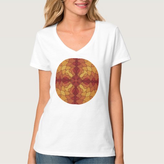 Golvende lijnkruisoverlay t-shirt (Voorkant)