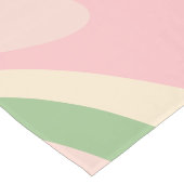 Golvende Lussen Retro Abstract Patroon Pastel Blau Korte Tafelloper (Hoek)