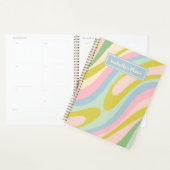 Golvende Lussen Retro Abstract Patroon Pastel Planner (Display)