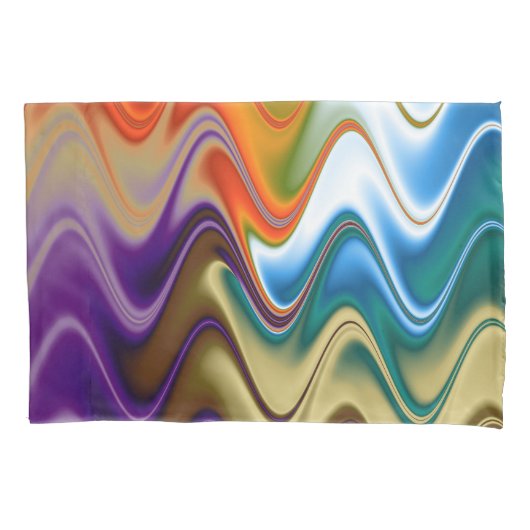 Golvende multikleurige abstracte kussenhoes (Voorkant)