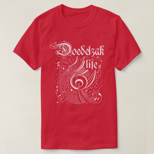 Golvende muziek Doedelzak Life T-shirt (Design voorkant)