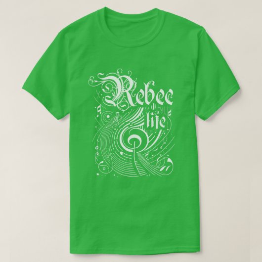 Golvende muziek Rebec Life T-shirt (Design voorkant)