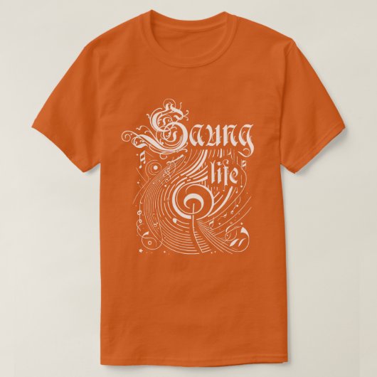 Golvende muziek Saung Life T-shirt (Design voorkant)