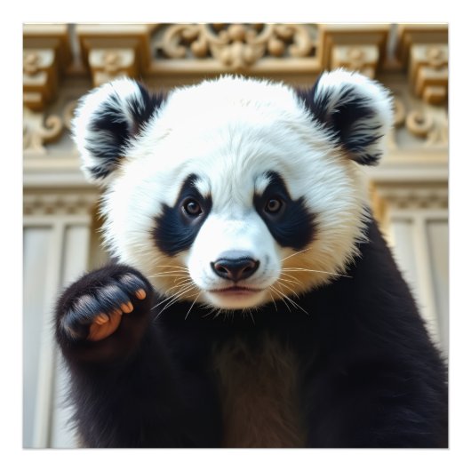 Golvende Panda Ontwerp Foto Afdruk (Voorkant)