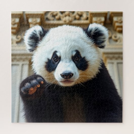 Golvende Panda Ontwerp Legpuzzel (Verticaal)