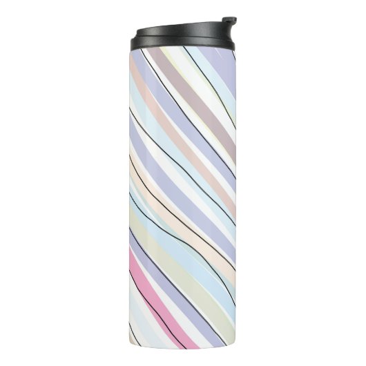 Golvende pastelkleuren thermosbeker (Gedraaid links)