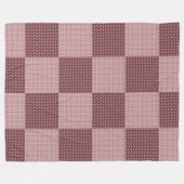Golvende Patchwork Vervagende Roos/Rozen-Goud Scho Fleece Deken (Voorkant (Horizontaal))