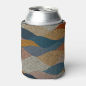 Golvende polka dot:  textiel. blikjeskoeler (Blikje Voorkant)