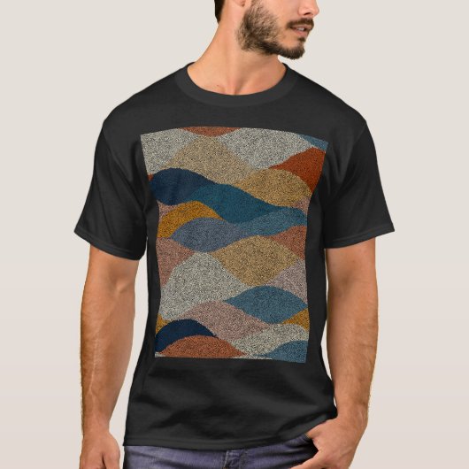 Golvende polka dot: textiel. t-shirt (Voorkant)