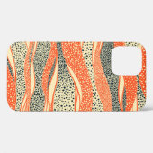 Golvende polka stip, met de hand getekend patroon. Case-Mate iPhone case (Achterkant (horizontaal))