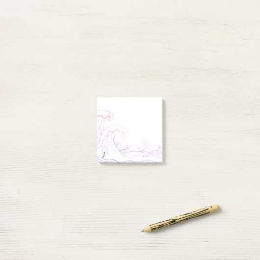 Golvende post-it-briefjes post-it® notes (Op bureau)