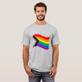 Golvende Progress Pride-vlag T-shirt (Voorkant volledig)