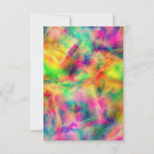 Golvende psychedelische blanco uitnodigingskaart kaart (Voorkant)