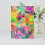 Golvende psychedelische blanco uitnodigingskaart kaart (Staand voorkant)