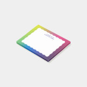 Golvende rand kleurrijke trendy retro post-it® notes (Schuin)
