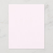 golvende rand roze boog meisje Baby shower uitnodi (Achterkant)