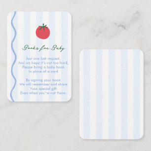 Golvende Rand Tomaat Boeken Voor Baby Shower Informatiekaartje