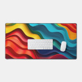 Golvende regenboog kleuren achtergrond bureaumat (Keyboard & Muis)