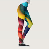 Golvende regenboog kleuren achtergrond leggings (Rechts)
