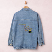 Golvende regenboogstrepen leiden naar pot met goud denim jacket (Hangar)